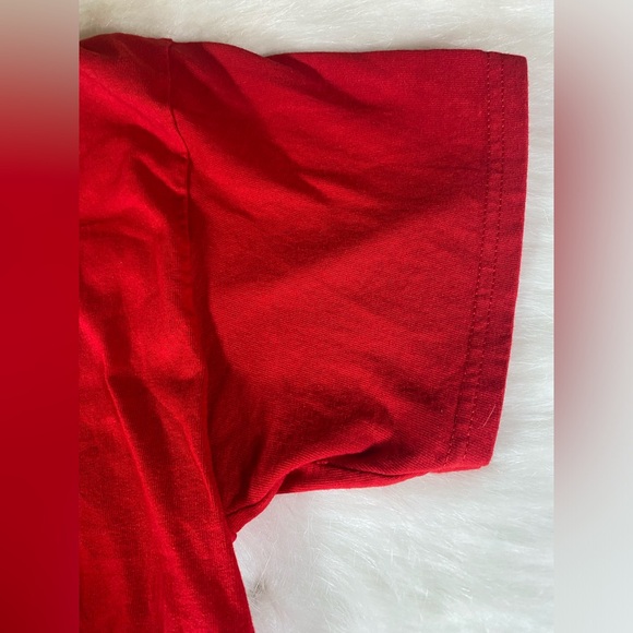 Delta Adult Size L Red White Coca-Cola Logo Short Sleeve Crew Neck T-Shirt - Picture 7 of 7